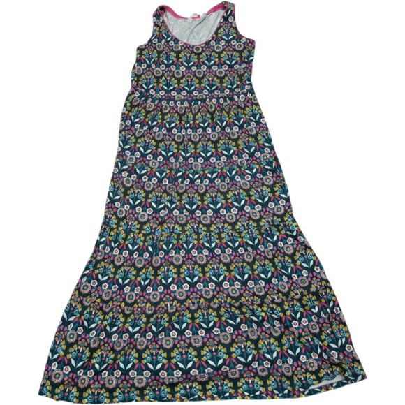 Boden Dresses & Skirts - Boden Women Floral Tiered Maxi Dress Navy Pink Sleeveless Jersey US 12R J0538